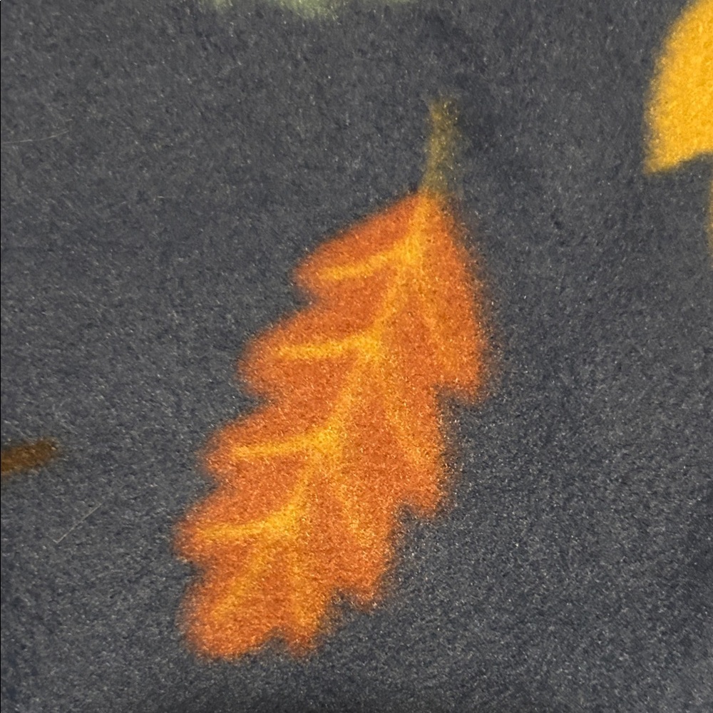 Cozy Blue Leaf and Paw Print Blanket - Picture 4 of 10